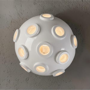 Wall lamp Unique handformed ceramic handmade wall light lamp sconce wall lamp contemporary "Freya round"