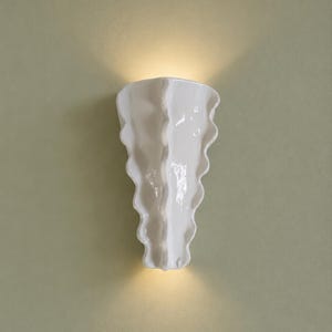 Lamp wandleuchte ceramic shell handmade sconce wandleuchte "waves" außergewöhnlich Outdoor Indoor lightning coastal wandlampe ruffel artisan