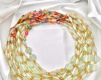 Starlet Waist Beads | Waist Beads | Body Jewelry | Belly Chain | Glow In The Dark Waist Beads | Waist Beads With Clasp Or Tie On