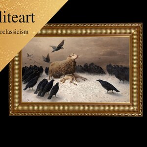 ELITEART-Anguish by August Friedrich Schenck Oil Painting Reproduction Giclee Wall Art Canvas Prints-Framed