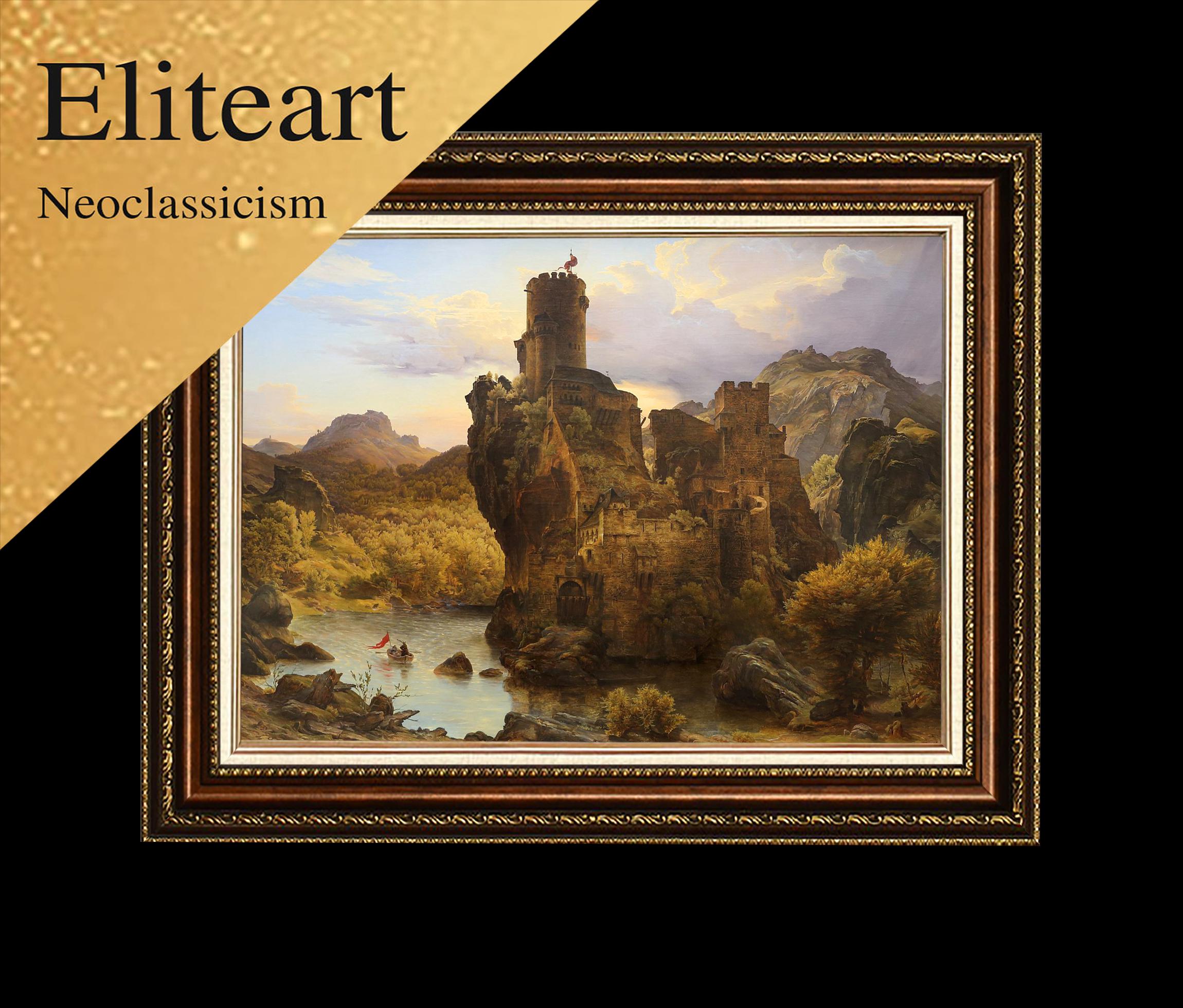 Eliteart-knight's Castle by Karl Friedrich Lessing Oil Painting ...