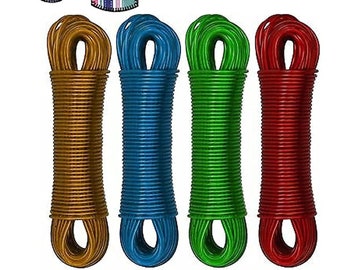 Clothes Rope Washing Line Washing Line Rope Thick Strong Rope Clothesline Plastic Pvc Cover Garden Outdoor Cloth Drying Rope Laundry