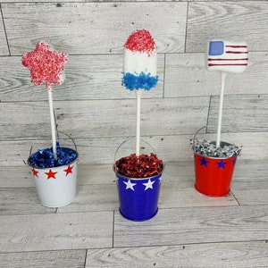 Patriotic Cake Pops (6) Artificial Dye Free