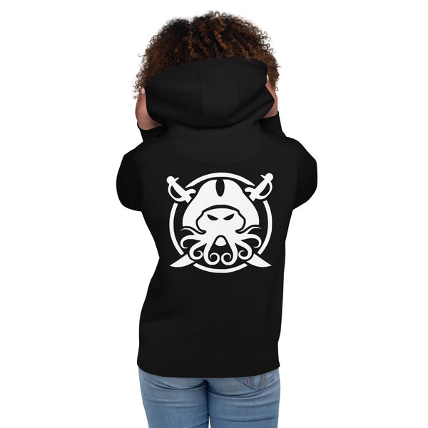 Sweat à capuche pirate brodé - Coeur noir