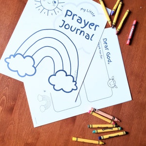 Kids Rainbow Prayer Journal | Christian Coloring Pages (digital ...
