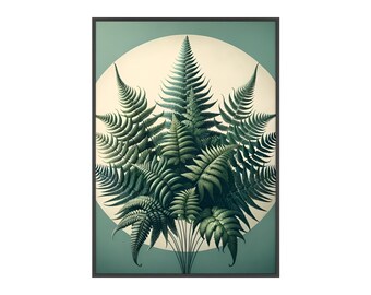 Posters with Wooden Frame für Fern bouquet