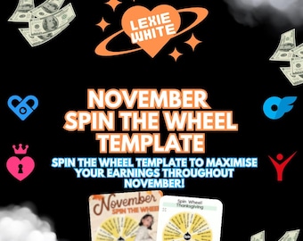 NOVEMBER Spin the Wheel Template - For OnlyFans Games