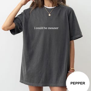 Comfort Colors® I Could Be Meaner Shirt, Funny Humor Shirt, Sarcastic Shirt, Funny Quote Shirt, Sarcasm Shirt, Trendy Shirt for Women