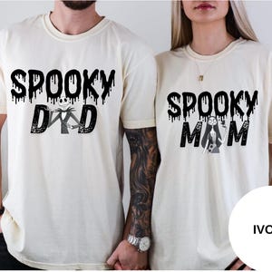 Comfort Colors® Jack Skellington And Sally Matching Shirt, Sally Spooky Mom Shirt, Jack Spooky Dad Shirt, Spooky One Shirt, Halloween Family