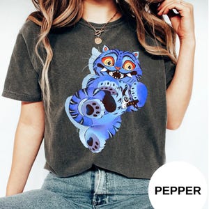 Comfort Colors® Kpop Hunter Tiger Shirt , Huntrix Jinu Shirt, Saja Girls Gift For Fan, Kpop Movie Fan Gift, Demon Tigers Tee, Kpop Fan Gift