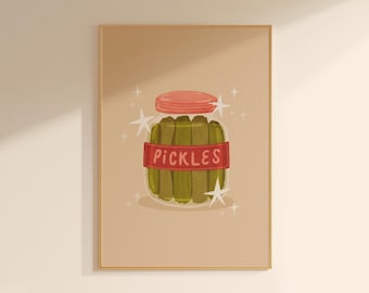 Jar Of Pickles Illustration Art Print (A4)