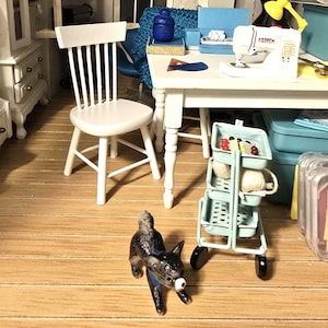White Miniature Dollhouse Chair 1:12