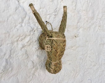 Palm Leaf Woven Spanish Donkey Head Mascot