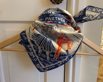 Pañuelos cuadrados de algodón con temática de Country Western. Envío gratuito al Reino Unido. Elige entre rojo o azul.