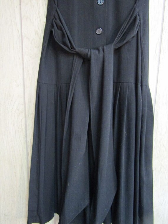 Womens Size 12 Vintage 50's Black Dress Pleated B… - image 7