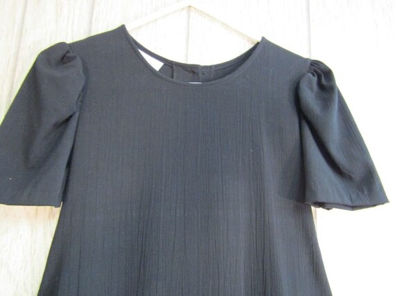 Womens Size 12 Vintage 50's Black Dress Pleated B… - image 1