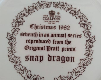 Coalport Bone China Plate Vintage Christmas 1982. Ltd