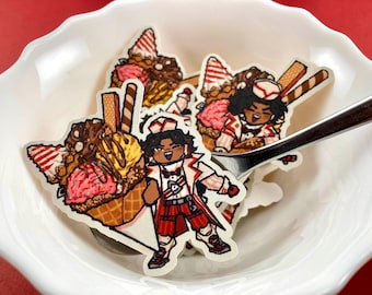 Ice Cream Wagnis Chibi OW2 Vinyl-Aufkleber