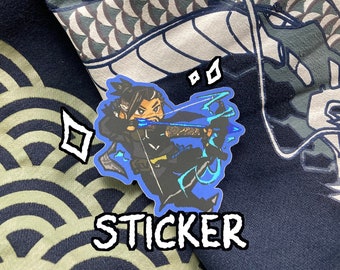 Hanzo Chibi OW2 Vinyl-Aufkleber