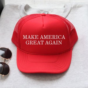 2024 MAGA Bestickter Trumpfhut | Machen Sie Amerika wieder großartig | 2024 Präsidentschaftswahl | Vaterländisch Konservativ | Trucker Kappe