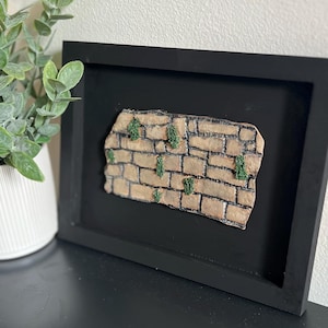 Handmade Polymer Clay Western Wall Art: Judaica, Israel Gift