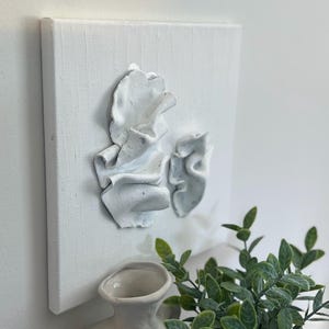 Modern 3D Polymer Clay Wall Sculpture: Minimalist Art, 10&quot; x 10&quot;
