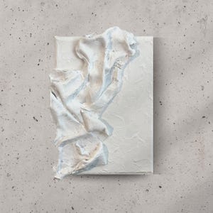 Modern 3D Polymer Clay Wall Sculpture: Minimalist Art, 7&quot; x 5&quot;