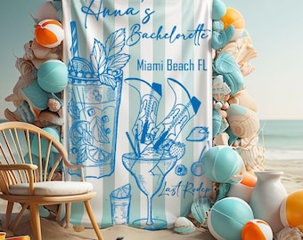 Custom Beach Bachelorette Photo Backdrop. Beach Bach Banner. Coastal Bachelorette Party Decor. Destination Bachelorette Toast on the Coast