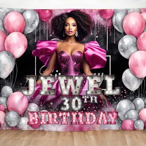 Custom Photo Birthday Backdrop, Party Sparkle Birthday Party Backdrop, Step Repeat Birthday Party, Prom Backdrop, Sweet 16 Backdrop Custom