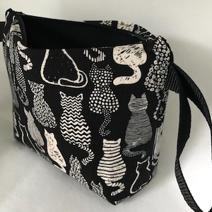 Black Cat Strap Project Bag