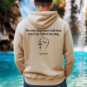 Faith Hoodie for men, Jesus Saves Sweatshirt, Christian Sweater, Men&#39;s Bible Verse Gifts Man of God T-Shirt Cross Gift for Dad Inspirational