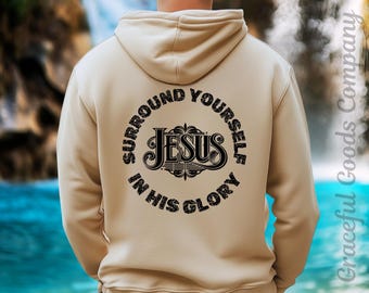 Faith Hoodie for men, Jesus Saves Sweatshirt, Christian Sweater, Men's Bible Verse Gifts Man of God T-Shirt Cross Gift for Dad Inspirational