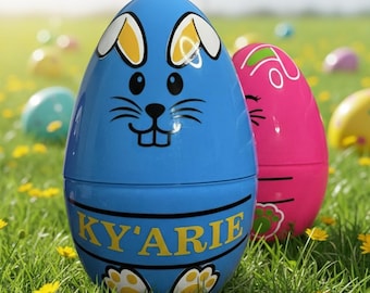 Custom Bunny Easter Basket pre-filled with exciting toys and treats.