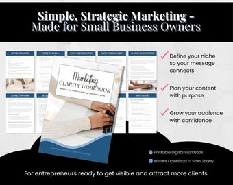 Marketing Clarity Workbook – A Calm, Clarity-First Digital Guide to Growing Your Business in 2026