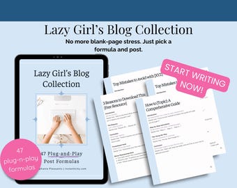 Blog Post Formulas, Email Templates, Canva Graphics (Digital Download)