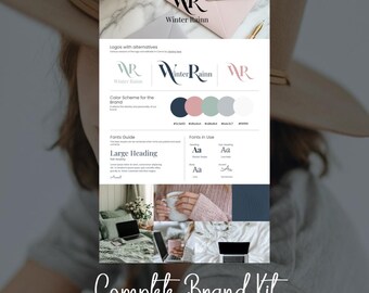 Winter Canva Brand Kit: Logo, Social Media Templates, Brand Guide