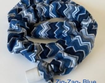 Zig-Zag Blue Hose Cover, Zig-Zag Green Hose Cover, CPAP Hose Cover, Tubing