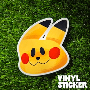 Pikachu Head Vinyl Waterproof Sticker