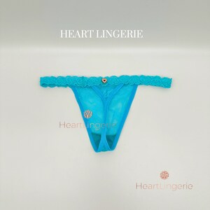 Custom Thong, handgefertigter/ personalisierter Tanga, Letter Thong, Personalisierbarer String Tanga, Namen Tanga mit Glitzerbuchstaben Türkis