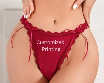 Customized Printing, Custom Thong, Personalisierbarer String Tanga, Custom Print thong