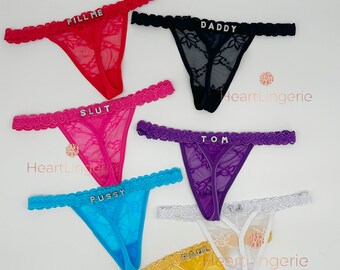 Custom Thong, Personalisierbarer Tanga mit Namen