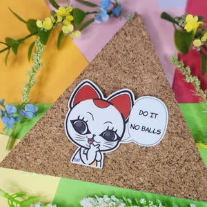 Dandadan Turbo Granny Cat Do It No Balls Waterproof Vinyl Sticker