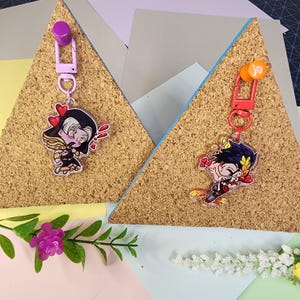 Zagreus and Thanatos Hades Chibi Acrylic Keychains