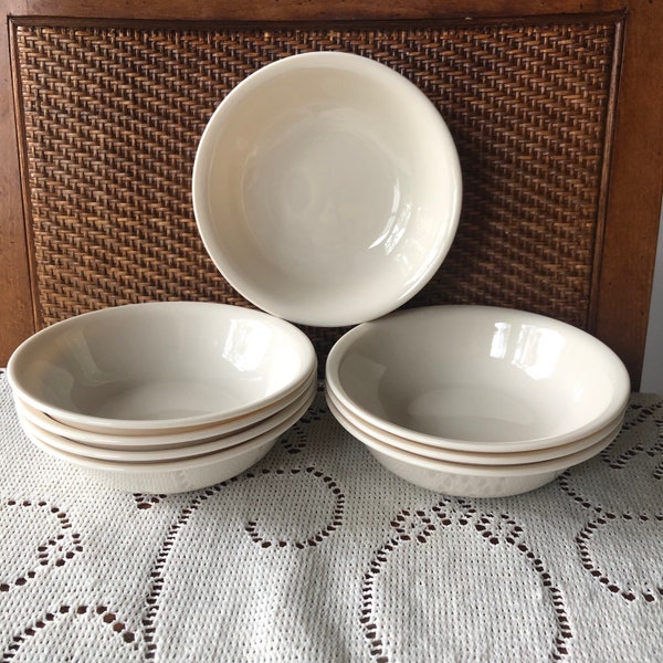 2 Vintage Corelle Fruit Dessert Bowls Sandstone (Beige) Small, Corning With Plain Background, Replacement, Child Kids Bowl