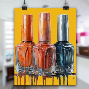 Nail Tech Wall Art Poster – Nail Salon Decor for Beauty Professionals – Matte Nail Art Poster for Home Salon or Studio – Gift Idea