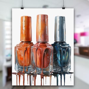 Nail Tech Wall Art Poster – Nail Salon Decor for Beauty Professionals – Matte Nail Art Poster for Home Salon or Studio – Gift Idea