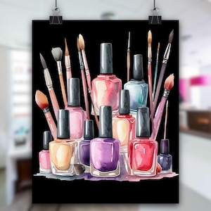 Nail Salon Wall Art Poster: Beauty Professional Decor