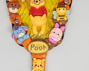 Custom Handheld Winnie Pooh Theme Mirror