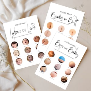 Minimalist Baby Shower Bundle Funny Baby Shower Game Love Game Baby Bump Game Belly Game Printable Game Instant Download Game Template T1