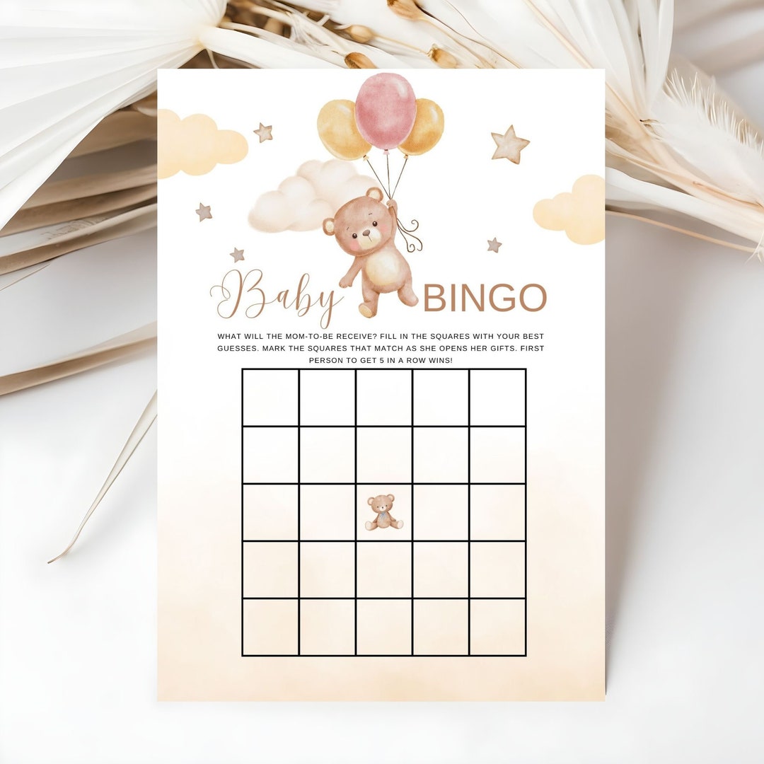Printable Baby Bingo Game Baby Shower Game Script Bingo Card Baby Bingo ...